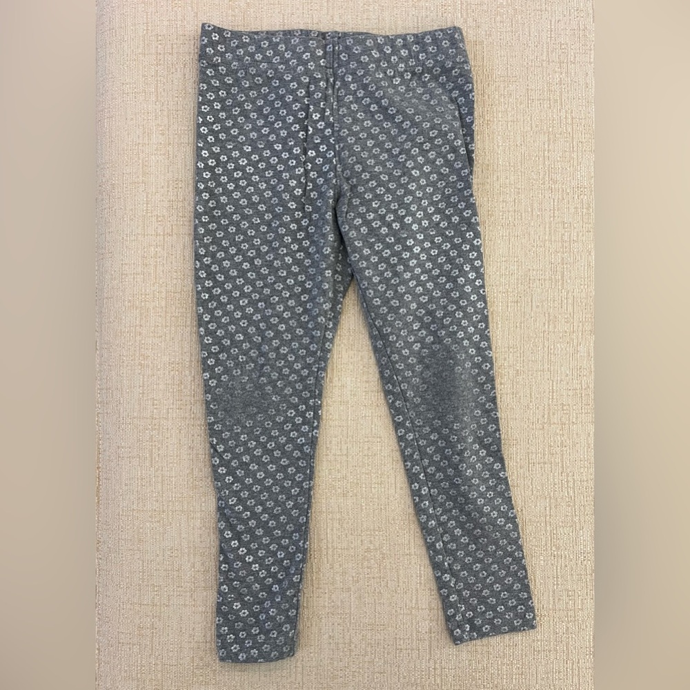 Lands' End Gray Patterned Kids Leggings